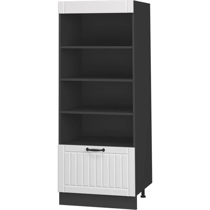 Küchenregal Fame-Line Weiß Landhaus/Anthrazit 60 cm Vicco – Bild 1