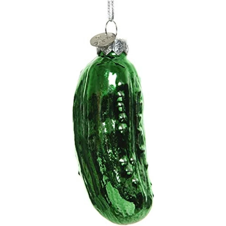 Kaemingk Glashänger Gurke grün 3 x 3 x 8,5 cm – Bild 1