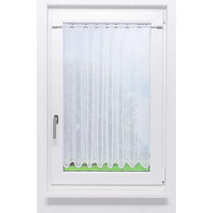 Scheibengardine von Lysel - Bogenmuster (Bx H) 54cm * 90cm reinweiß/Weiß