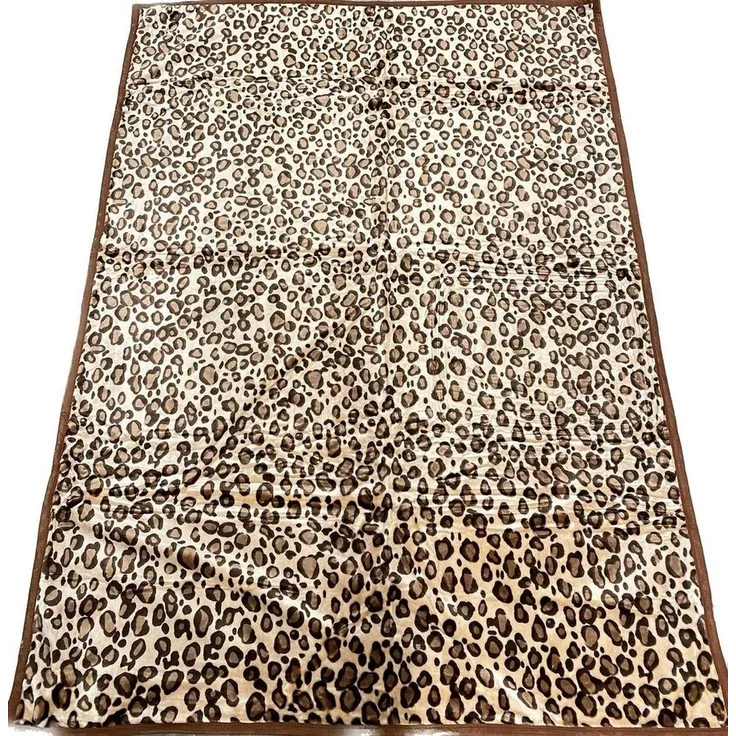 Almina Decke 160x220cm 1 Person Leoparden Muster Tagesdecke Kuscheldecke Wohndecke Fleecedecke Bettdecke Motiv 8