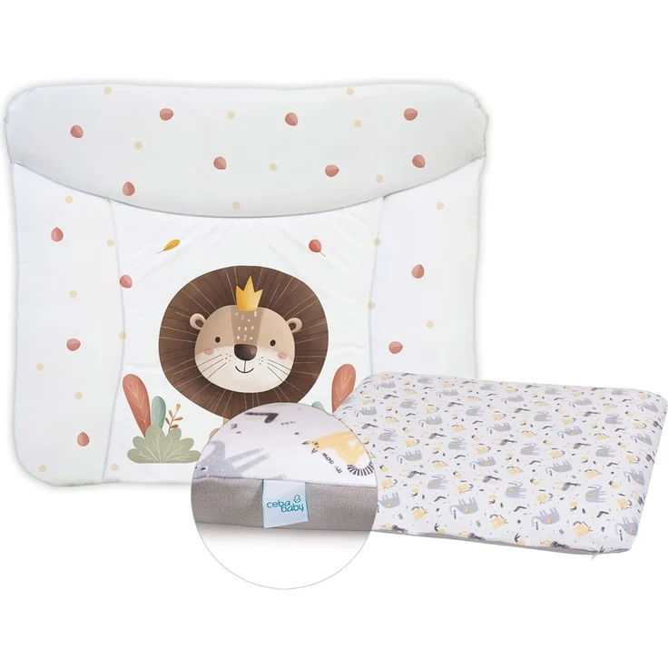 Ceba Baby® Wickelauflage 75x72 cm – Weiche Baby Wickelunterlage - Wasserdicht, abwaschbar - inkl. abnehmbarem Baumwollbezug – Für Jungen und Mädchen – OEKO-TEX® Standard 100 – Made in EU – Bild 1