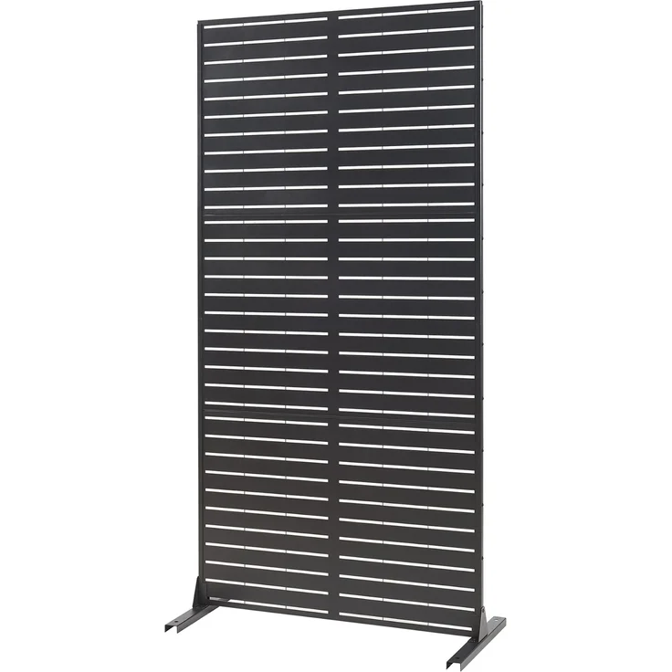 Indoor Trennwand Trolu Stahl 200x100x50 cm Schwarz [casa. pro] – Bild 2