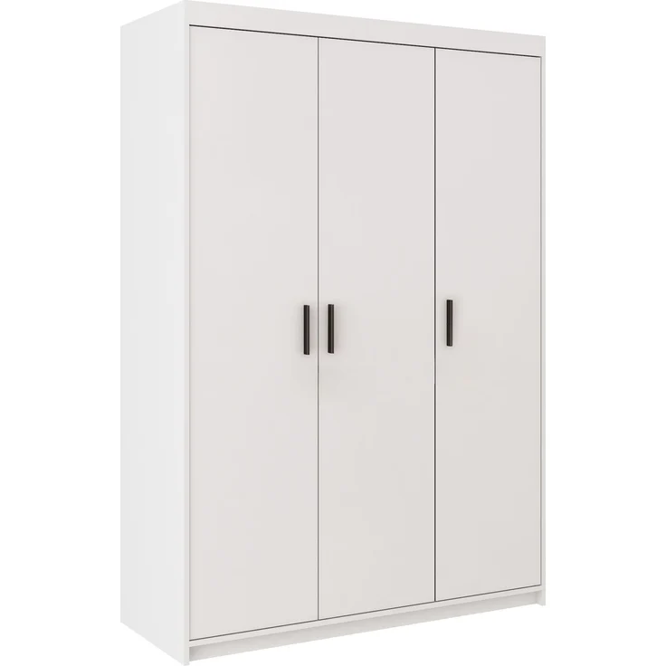 AX LIVING Storicos 3T 3 türig Kleiderschrank Weiß 133cm Breite, modern – Bild 1