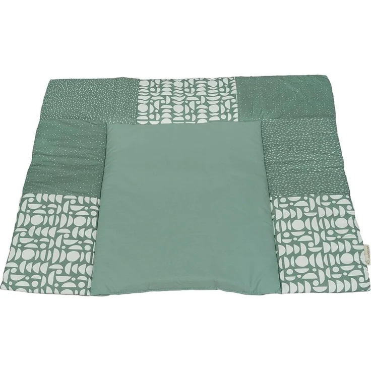 ULLENBOOM ® Wickelauflage 85x75 cm, Grün (Made in EU) - Wickelunterlage Waschbar und für Unterwegs geeignet, Bezug: 100% OEKO TEX Baumwolle, Wickeltischauflage 75x85 – Bild 1