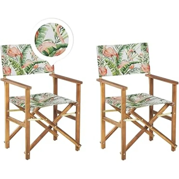 Gartenstuhl 2er Set CINE Akazienholz Rosa