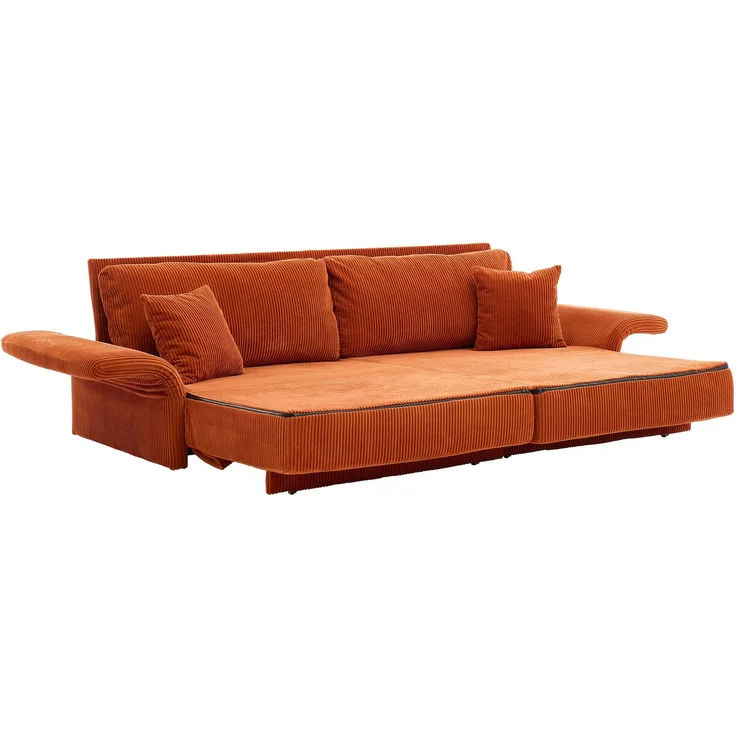 ZUBALIYA Schlafsofa 69.00x23.00 cm, mit Cordbezug, für Wohnzimmer und Apartments, mit stabilem Untergestell, Beige – Bild 20