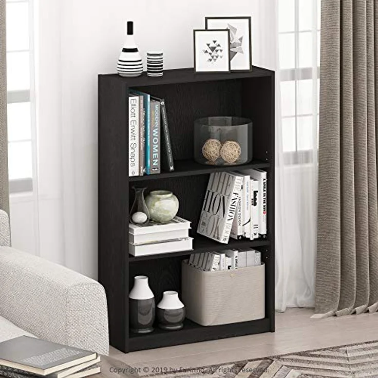 Furinno JAYA Einfaches Bücherregal, holz, 0, 24. 13x24. 13x102. 36 cm – Bild 3