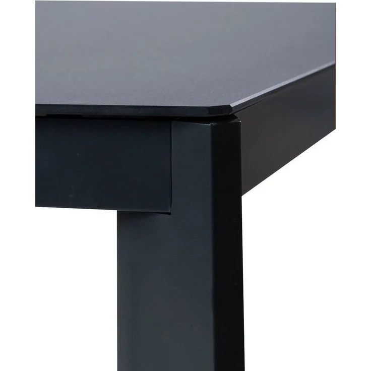 Outdoor Gartentisch LIVORNO, B 160 x T 90 cm, Anthrazit, Grau, Aluminium, Tischplatte aus 3D Sicherheitsglas – Bild 3