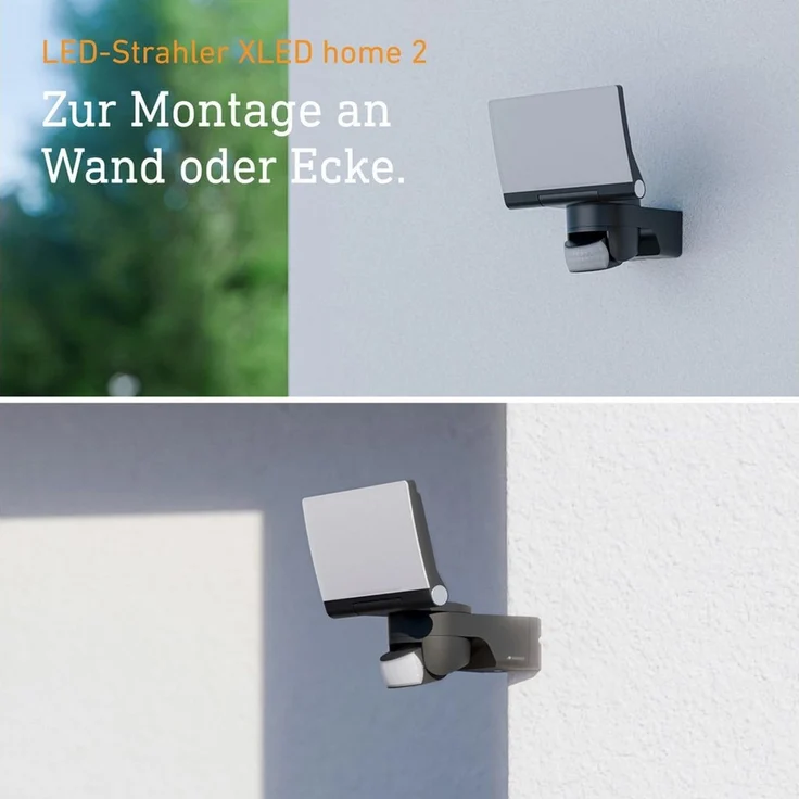 Steinel 'XLED home 2 S' LED-Außenstrahler, Kunststoff, Schwarz, Mit Bewegungsmelder – Bild 2