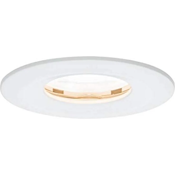 Paulmann Premium Einbauleuchten Set Nova rund dimmbar LED IP65 1x7W 230V GU10 51mm Weiß matt/Alu Zink7418