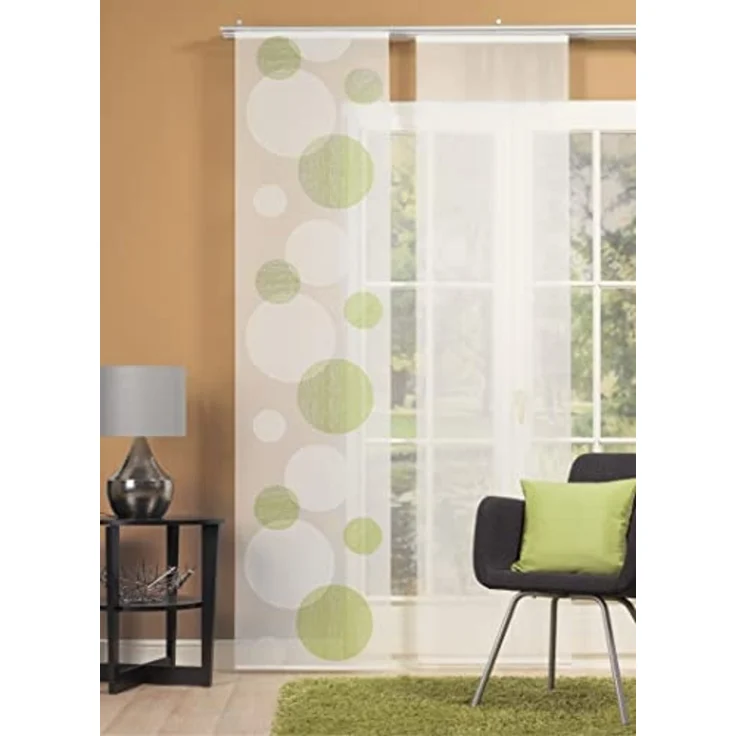 HOME WOHNIDEEN Schiebegardine Tira (1 St), Klettschiene, transparent, Scherli, HxB: 245x60 – Bild 5