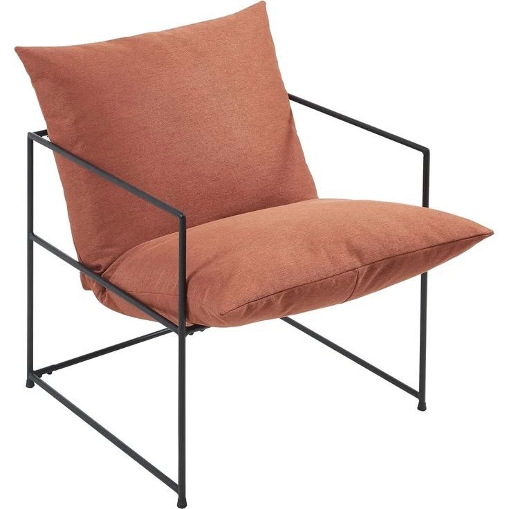 Sessel Utsjoki 90x61x70 cm Schwarz/Orange [en. casa] – Bild 5