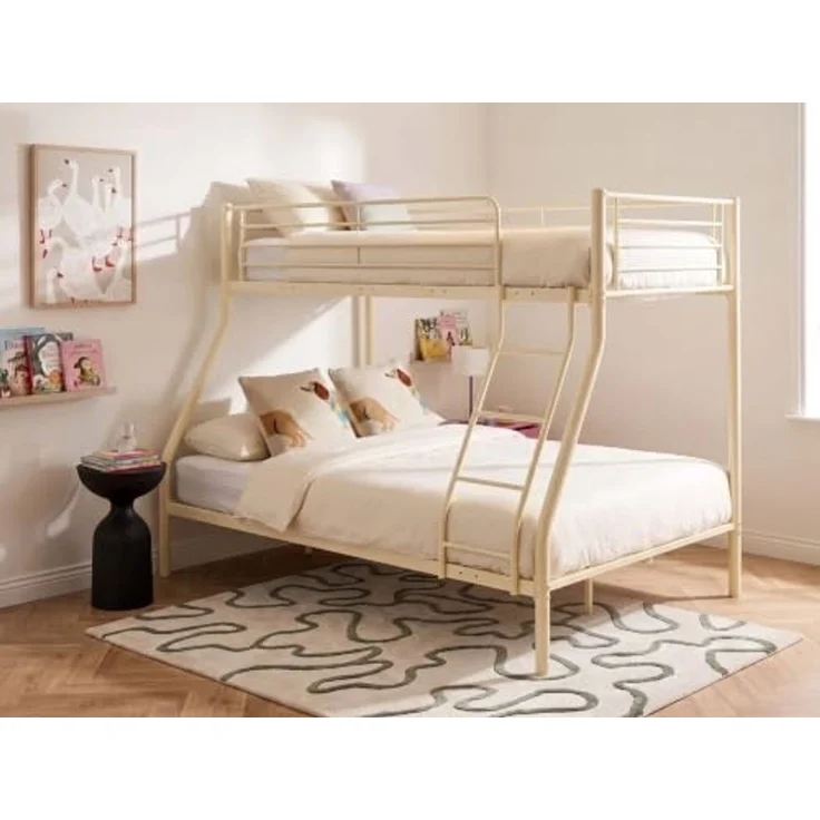 Hochbett Metall CHADURIE 90 120 x 200 cm Beige – Bild 2