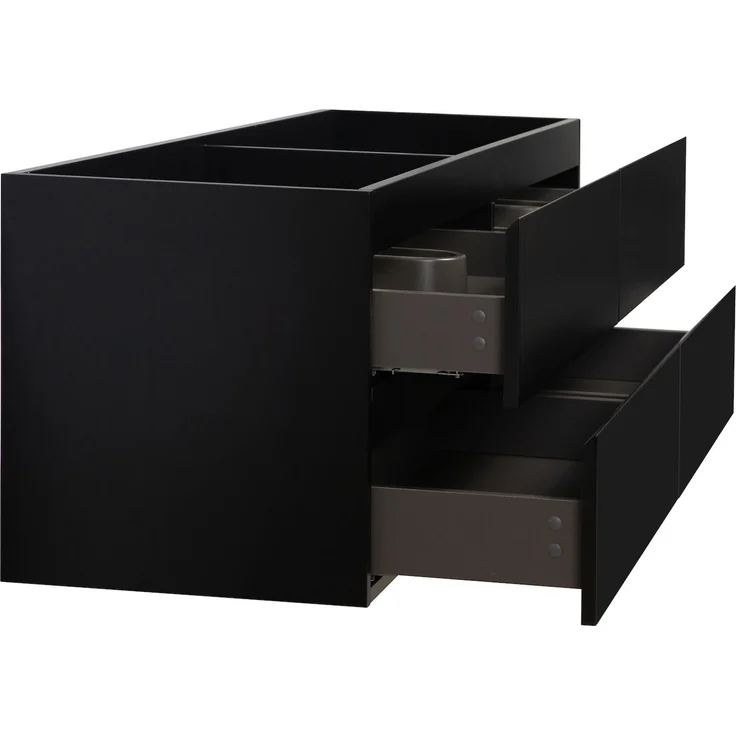 Waschbeckenunterschrank Angela 160cm - Mat Schwarz - Unterschrank Badmöbelset – Bild 3