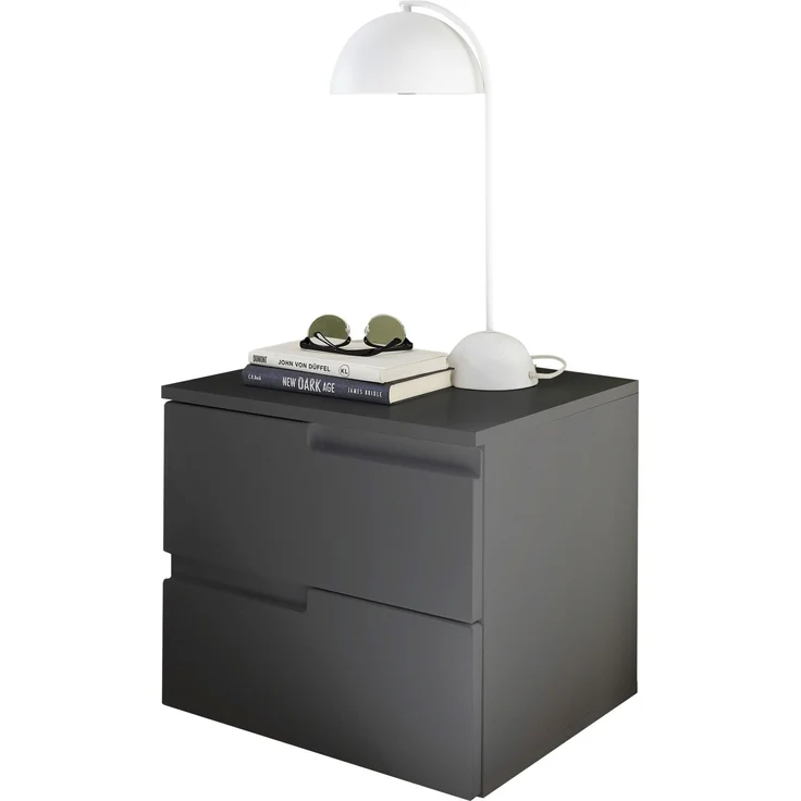 Nachtkommode >Spice< (BxHxT: 46x42x40 cm) in Graphit matt - 46x42x40cm (BxHxT) – Bild 6