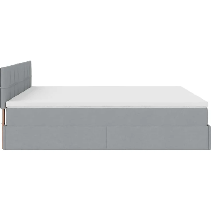 vidaXL Ottoman-Bett mit Matratzen Hellgrau 180x200 cm Stoff 3311994 – Bild 9