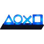 Paladone LED Nachttischlampe PlayStation 5 Icons Light mit Musikreaktions-Modus, LED fest integriert, blau, Offizielles PlayStation-Produkt
