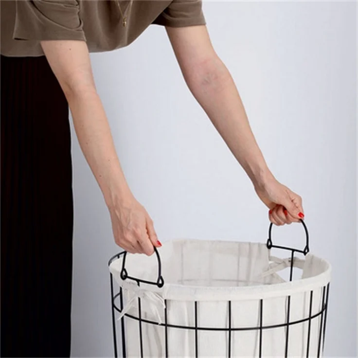 HTI-Living Wäschetonne Wäschesammler auf Rollen (Stück, 1 St, 1 Wäschesammler), Wäschekorb Wäschebox – Bild 2