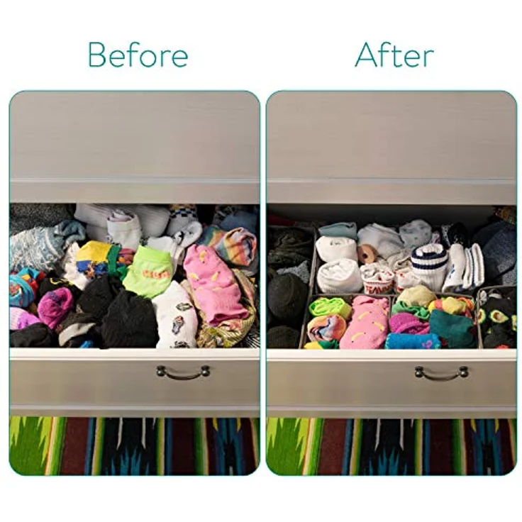 Navaris Aufbewahrungsbox Stoffboxen-Organizer - 6 Stück in verschiedenen Größen (6 St) – Bild 5