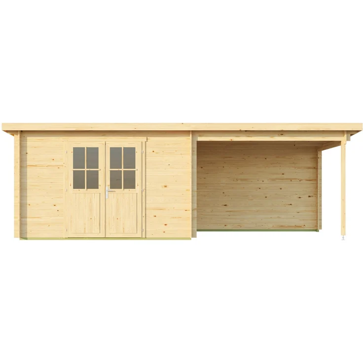 Fjordholz Pultdach Gartenhaus Modell Ezra 4J Natur – Bild 4