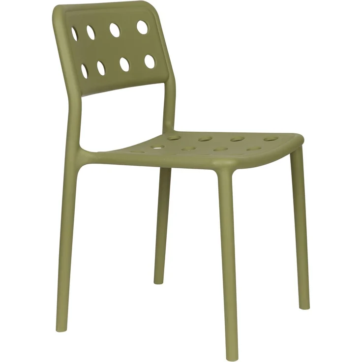 Gartenstuhl Serra im 4er-Set, Grün aus Kunststoff für Balkon 45,5x53x80 cm – Bild 1