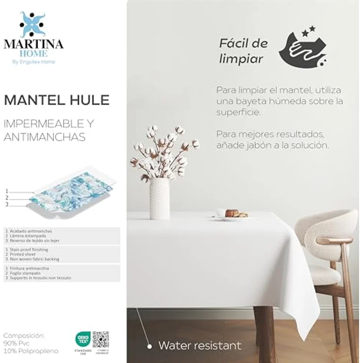 Martina Home Tischdecke, Wachstuch, TER, Weiß, 100x140 cm – Bild 5