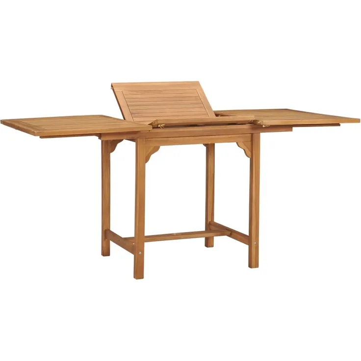 vidaXL Gartentisch Ausziehbar (110-160)x80x75 cm Massivholz Teak 47420