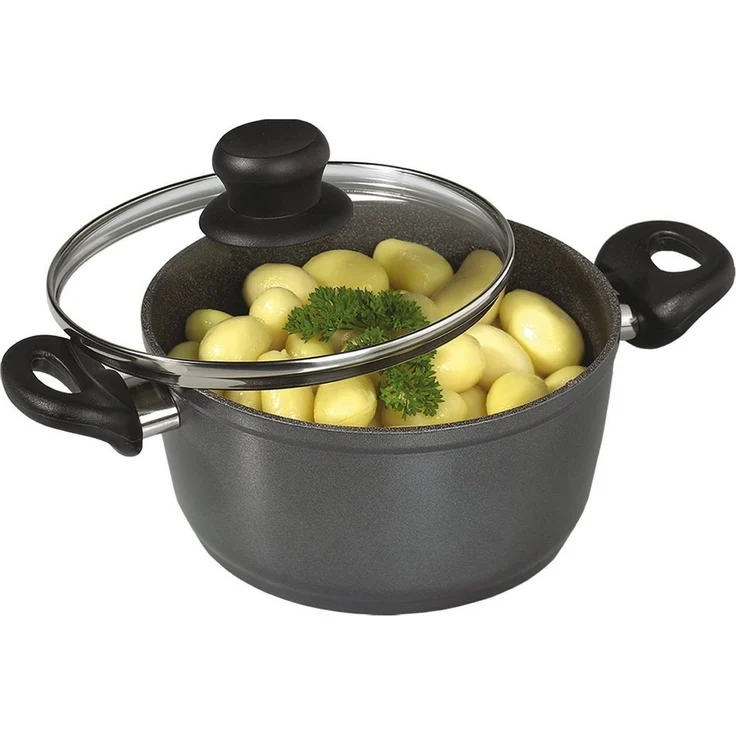 STONELINE Kochtopf, Aluminium (1-tlg), mit Glasdeckel, Induktion – Bild 2