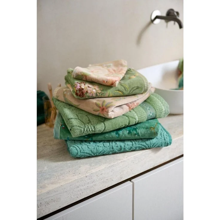 PiP Studio Gästehandtuch Jasmin Jaquard Gästehandtuch green 30x50cm (1 Stück) bh, 100% Baumwolle (325902) – Bild 2