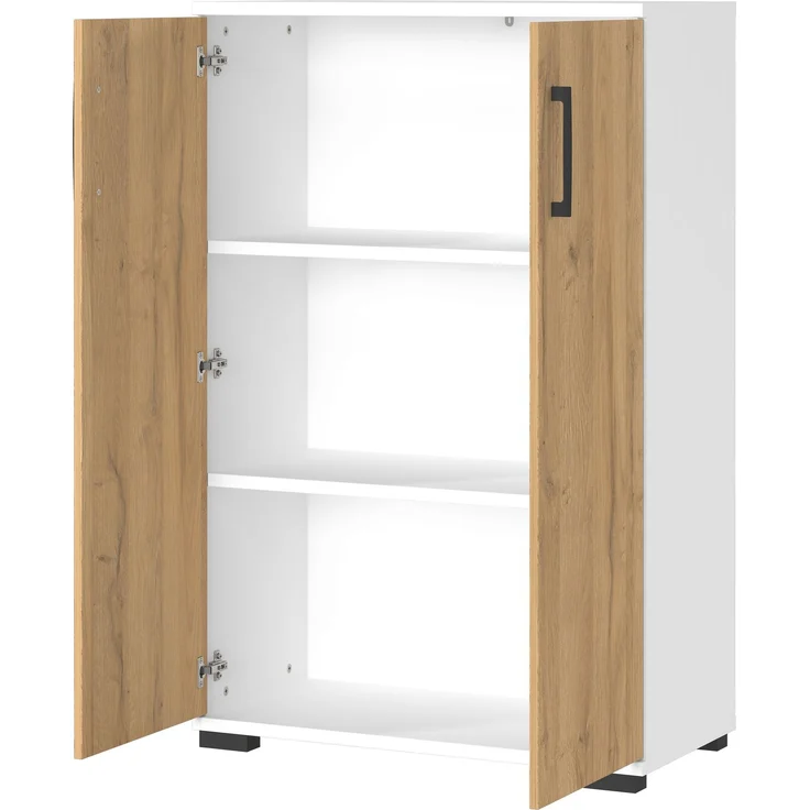 Germania GW-PROFI 3.0 Aktenschrank 4247, Weiß/Grandson-Eiche-Nb, 80 x 123 x 40 cm (BxHxT) – Bild 3
