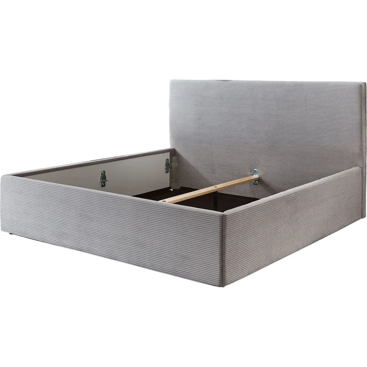 Polsterbett Casper / Calgary PB120, Stoff, Silber, 180 x 110 x 213 cm – Bild 1