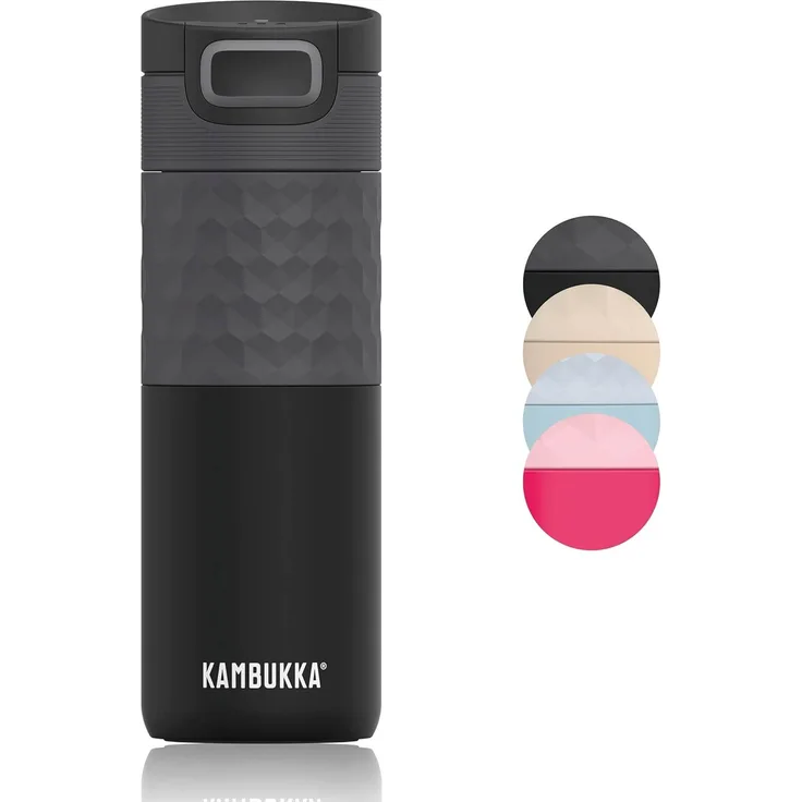 Kambukka Trinkbecher 500 ml Etna Grip Black Steel Edelstahl