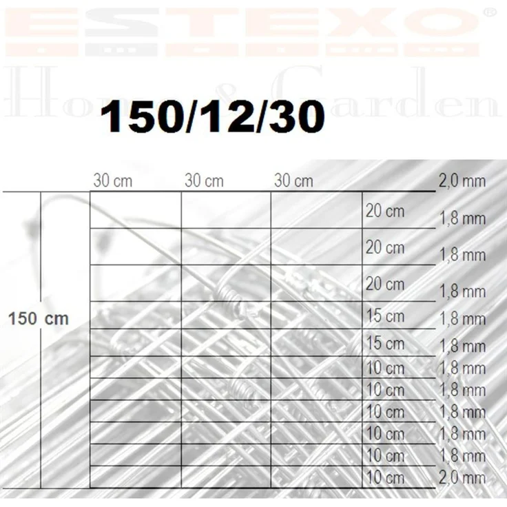 Weidezaun Knotengeflecht Wildzaun 150/12/30 Draht Zaun 50 m Gartenzaun Forstzaun – Bild 2