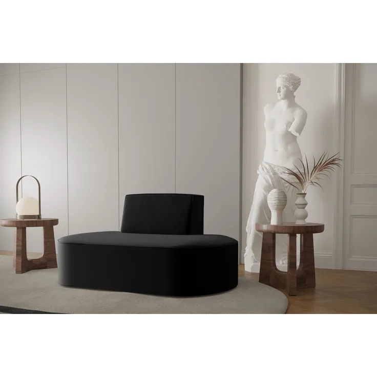 Sessel Designersessel MILOT in Stoff Opera Velvet Schwarz