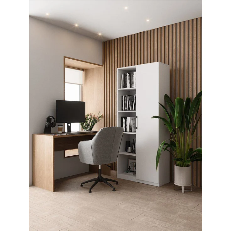 ibonto BÜCHERREGAL MATTWEISS Halboffenes Bücherschrank (H 182 x T 30 x B 80 cm) – Bild 3
