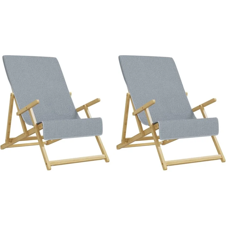 vidaXL Strandtücher 2 Stk. Grau 60x135 cm Stoff 400 GSM 362671 – Bild 4