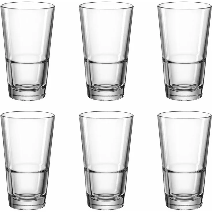 montana: :trend Trinkglas, 6er Set, Longdrinkbecher, Longdrinkglas, Wasserglas, Saftglas, Glas, 250 ml, 061404