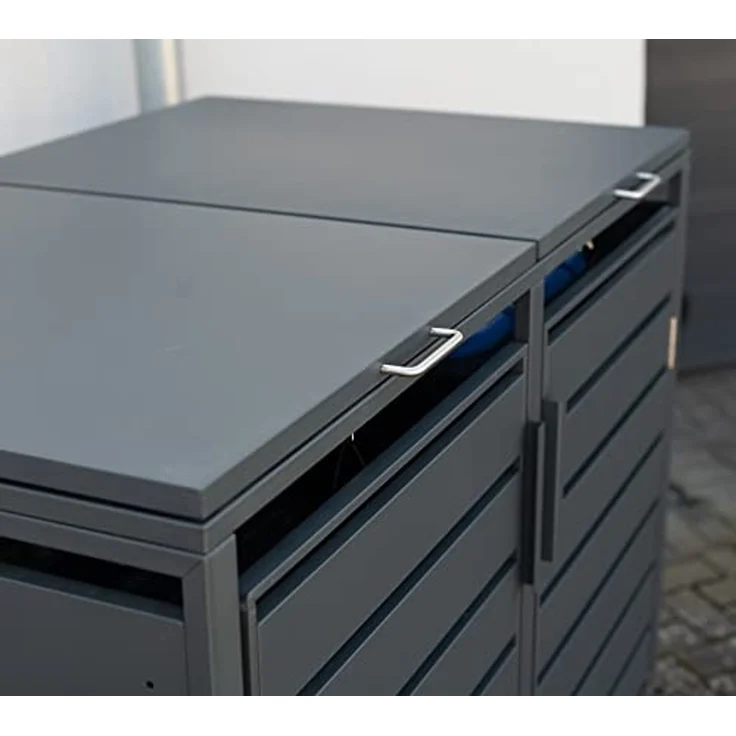 Westmann Metall Mülltonnenbox 2er Kubus | 2x 240 L – Bild 3