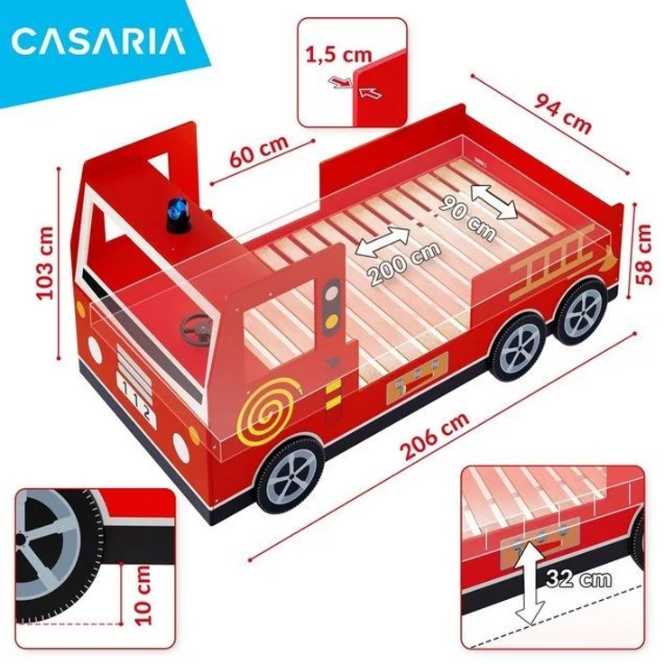 Feuerwehrbett 90x200 cm – Bild 4