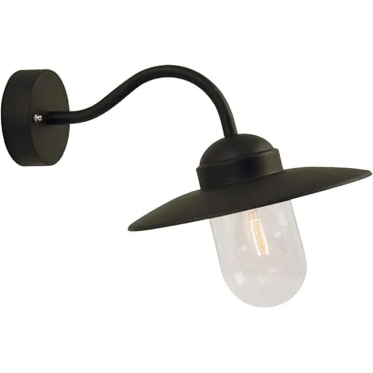 Wandanbauleuchte 60W schwarz Anbauleuchte Lampen Leuchten Wandlampe Beleuchtung