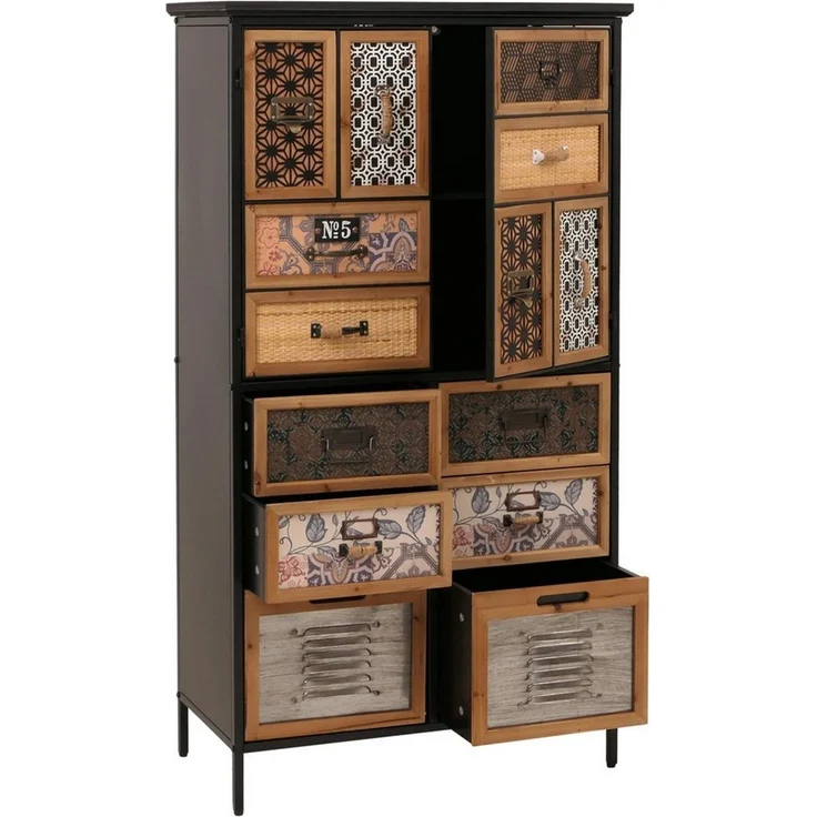 MCW Apothekerschrank MCW-O80-nbM Mit sechs Schubladen, Im Vintage-Look – Bild 1