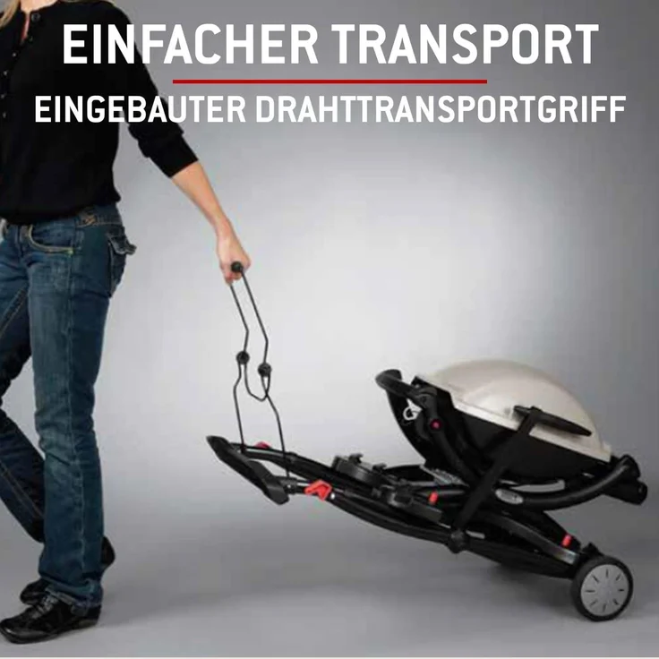 Weber Rollwagen/Für Gasgrills der Q-Serie, Klappbares Design mit Rädern, Integrierter Tragegriff, 16,5 x 75,5 x 71,5 cm (eingeklappt), 63,5 x 53,5 x 71,5 cm (ausgeklappt) – Bild 8