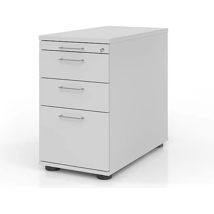 Hammerbacher Standcontainer mit 1 Hängeregistratur & 2 Schub, Schloss Büge, 76 x 42,8 x 80 cm, Grau