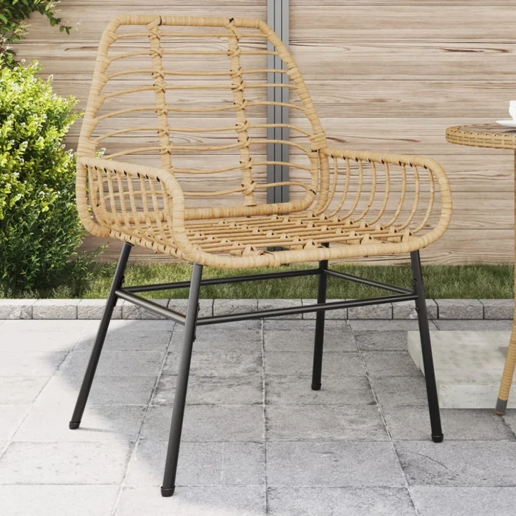 vidaXL Gartenstühle 2 Stk. Braun Poly Rattan 369092 – Bild 1