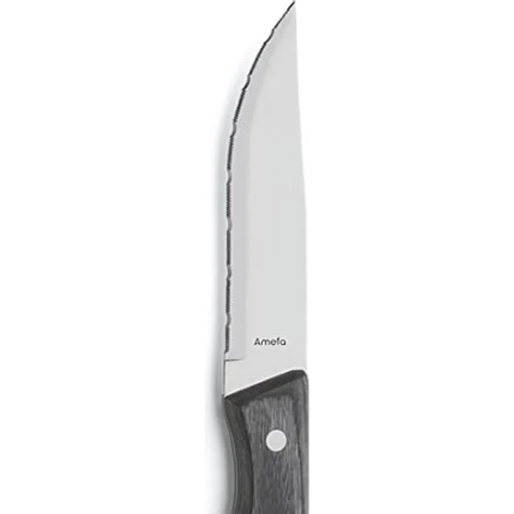 Amefa 'HERCULE' Jumbo-Steakmesser, 4-teilig Set, Holz braun / Stahl silber, 11,8 cm – Bild 3