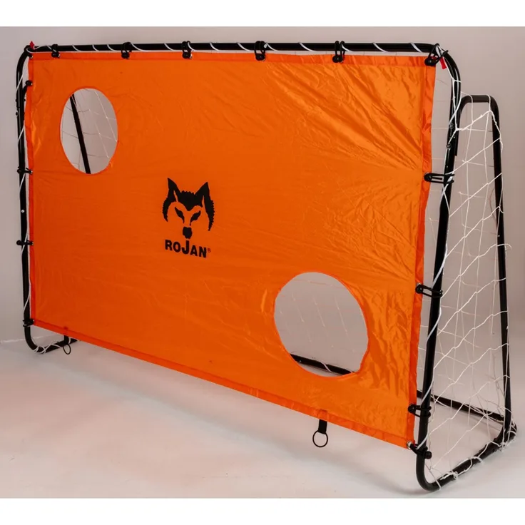 ROJAN Fußballtor mit Torwand 180x120x60cm orange Fußball spielen Tor Garten Fussball