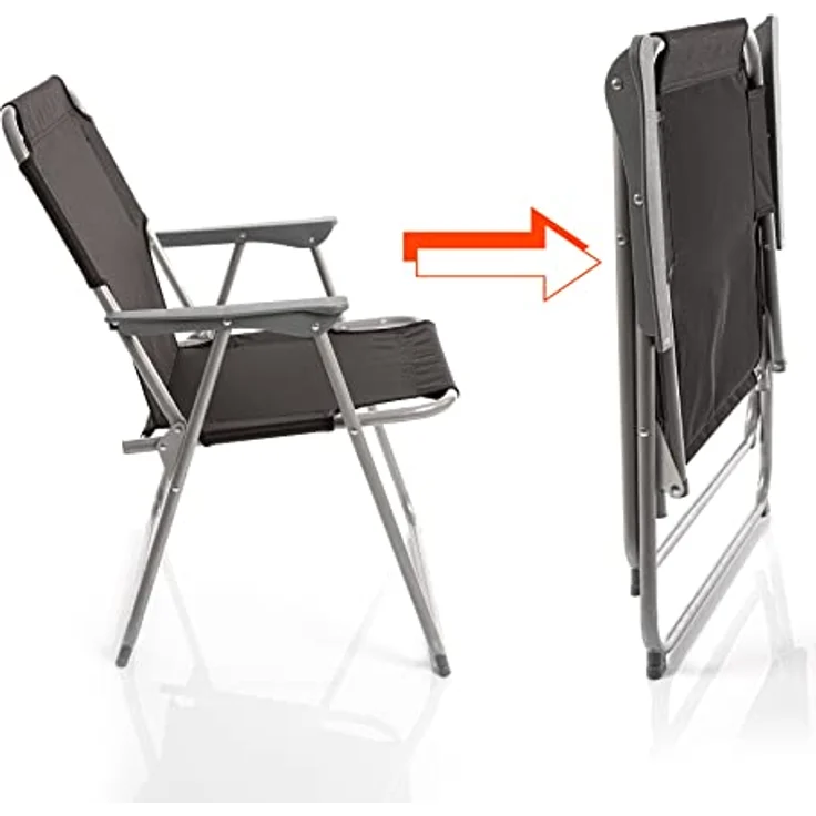 BigDean 2X Klappstuhl Faltstuhl Campingstuhl Angelstuhl schwarz robust klappbar bis 120kg belastbar klassischer Klappstuhl Gartenstuhl für Garten & Camping - Campingstuhl faltbar – Bild 5