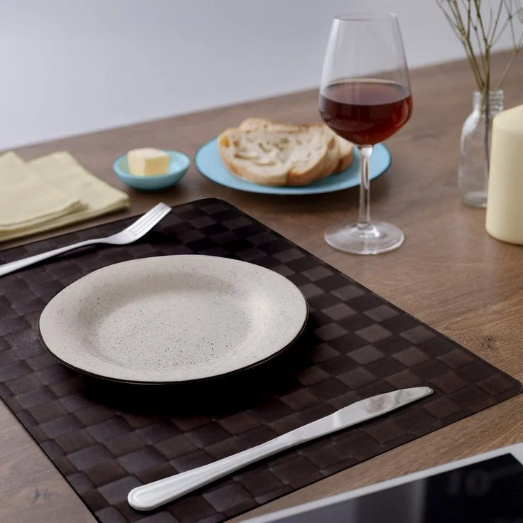 matches21 HOME & HOBBY Platzset Tischsets MODERN 4er Set Schwarz als Tischuntersetzer, (4-St), Abwaschbare Platzsets als Tischunterlagen für Ess-Tisch Tisch-Deko – Bild 3