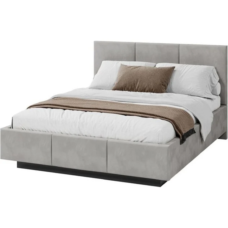 FDM Polsterbett ALMADA modern mit Bettkasten MADE IN EU - mit Trinity Velours Bezug (verfügbar 90x200 120x200 140x200 160x200 180x200cm, Bettrahmen, Bett, mit großen gepolsterten Kopfteil, mit Bettkasten zum aufklappen), Hebbarer Metallrahmen, Bettkast... – Bild 4