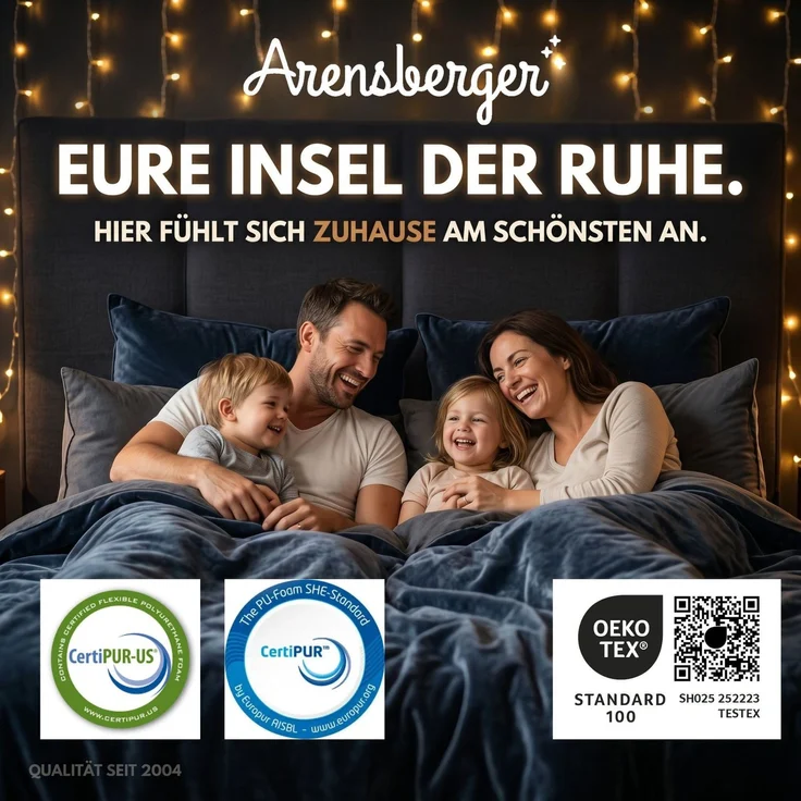 Arensberger Matratzen Topper LUXURY, 90x200cm, Gelschaum und Memory Gel Foam Matratzentopper, waschbar, geeignet für Federkern & Matratzen, Höhe 10cm – Bild 8